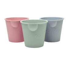 Laden Sie das Bild in den Galerie-Viewer, SCRUNCH – BADEEIMER 3ER-SET –  SAGE GREEN, DUSTY ROSE, DUCK EGG BLUE