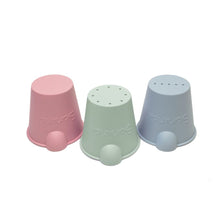 Laden Sie das Bild in den Galerie-Viewer, SCRUNCH – BADEEIMER 3ER-SET –  SAGE GREEN, DUSTY ROSE, DUCK EGG BLUE