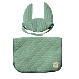 SADDLE PAD AND BONNET -  GREEN
