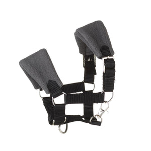 PANDURO HOBBY HORSE HALFTER MIT FLEECE - SCHWARZ