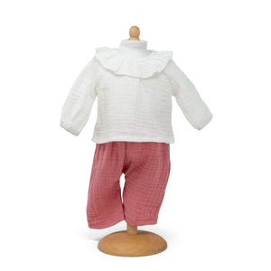 RUFFLE SHIRT WHITE W/PANTS