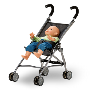 DOLL BUGGY W/FOAM - GREY