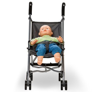 DOLL BUGGY W/FOAM - GREY