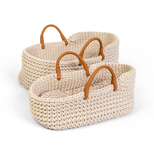 KNITTED DOLL BASKET (35 CM)