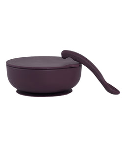 BOWL MIT DECKEL & LÖFFEL – PLUM