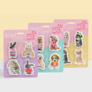 STUDIO PETS – 2D-SHAPED-ERASERS BUNNIES