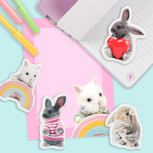 STUDIO PETS – 2D-SHAPED-ERASERS BUNNIES