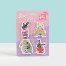 Laden Sie das Bild in den Galerie-Viewer, STUDIO PETS – 2D-SHAPED-ERASERS BUNNIES
